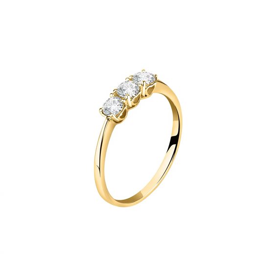 Ringe Promesse Dame in Gelbgold Diamante 0.24 Ct ATCF024-16 - ATCF024-16
